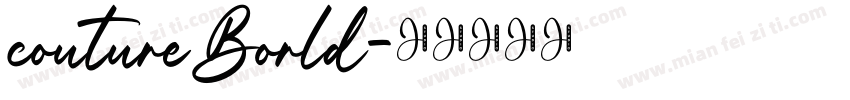 couture Borld字体转换